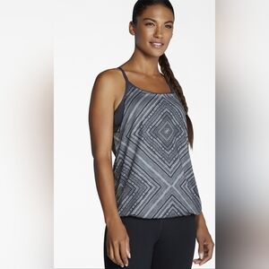 Fabletics Norwalk Tank, Color Heather Grey Taos Print/Charcoal Heather Size XS